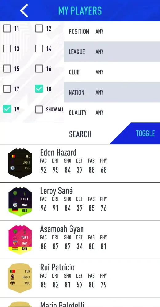 Capturas de pantalla de FUT 18 Draft Simulator