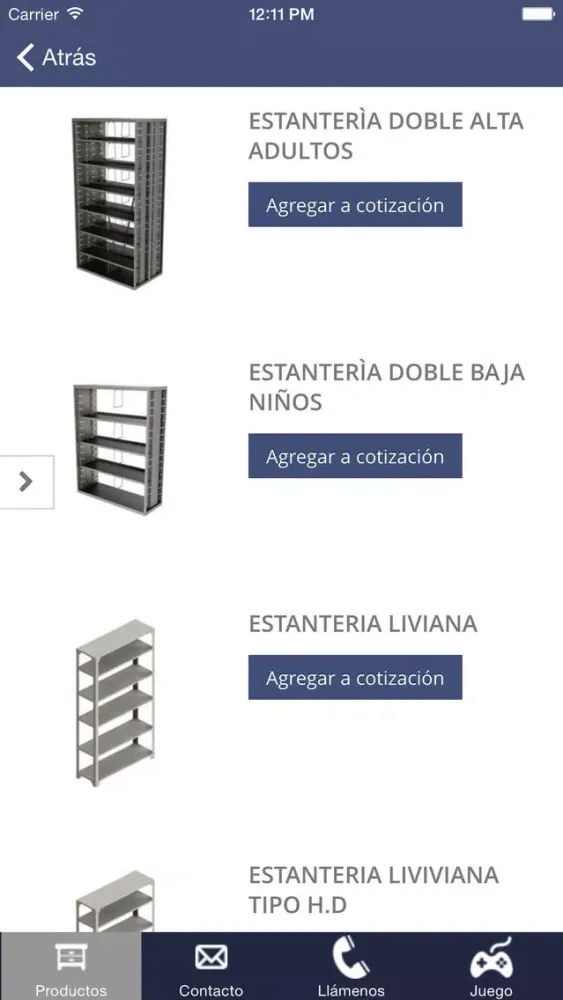 Mobiliario Metálico 스크린샷