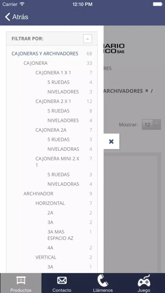 Mobiliario Metálico 스크린샷