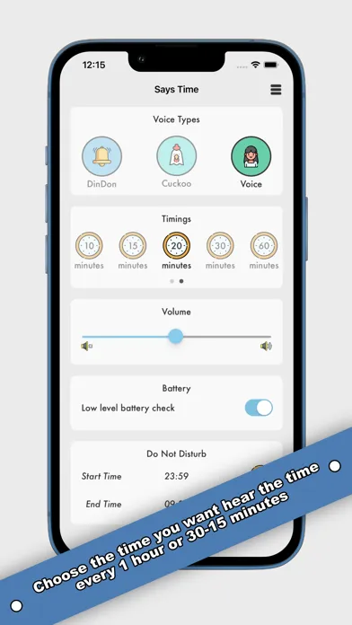 Screenshot di SaysTime