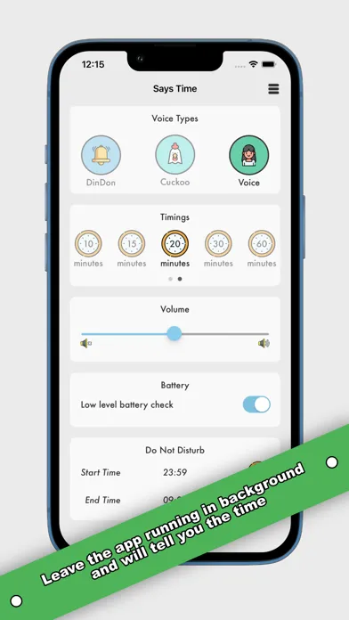 Screenshot di SaysTime