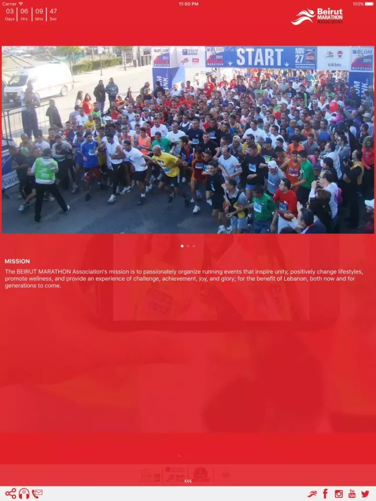 Zrzuty ekranu Beirut Marathon Association iPad 