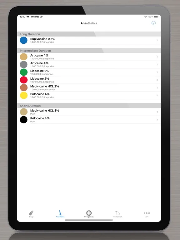 Capturas de pantalla de Dental Drugs iPad 