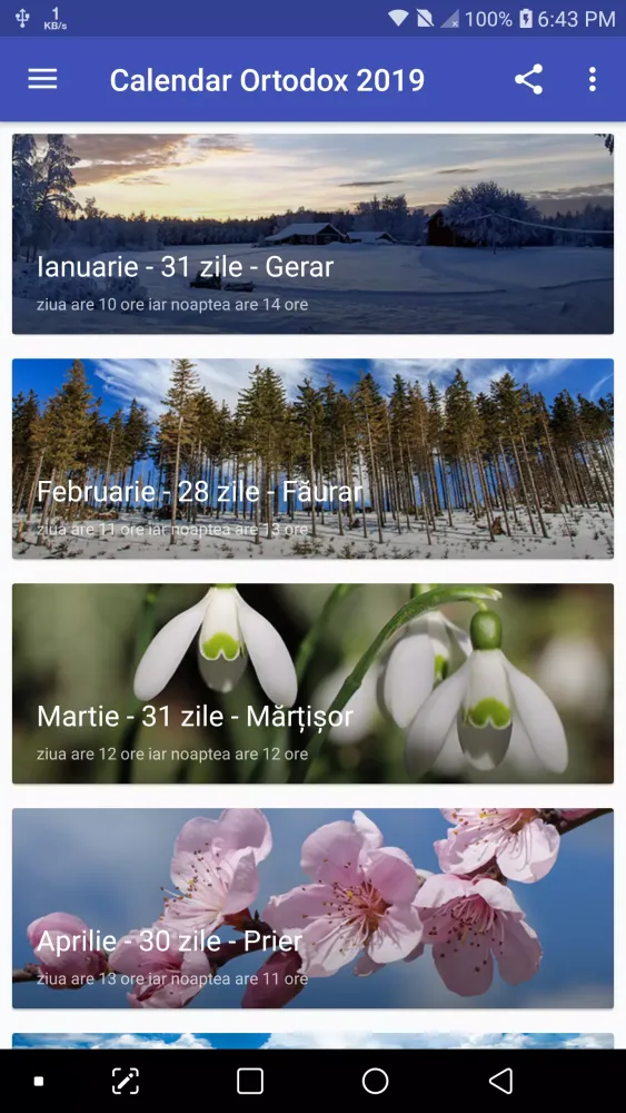 تصاویر Calendar Ortodox 2019