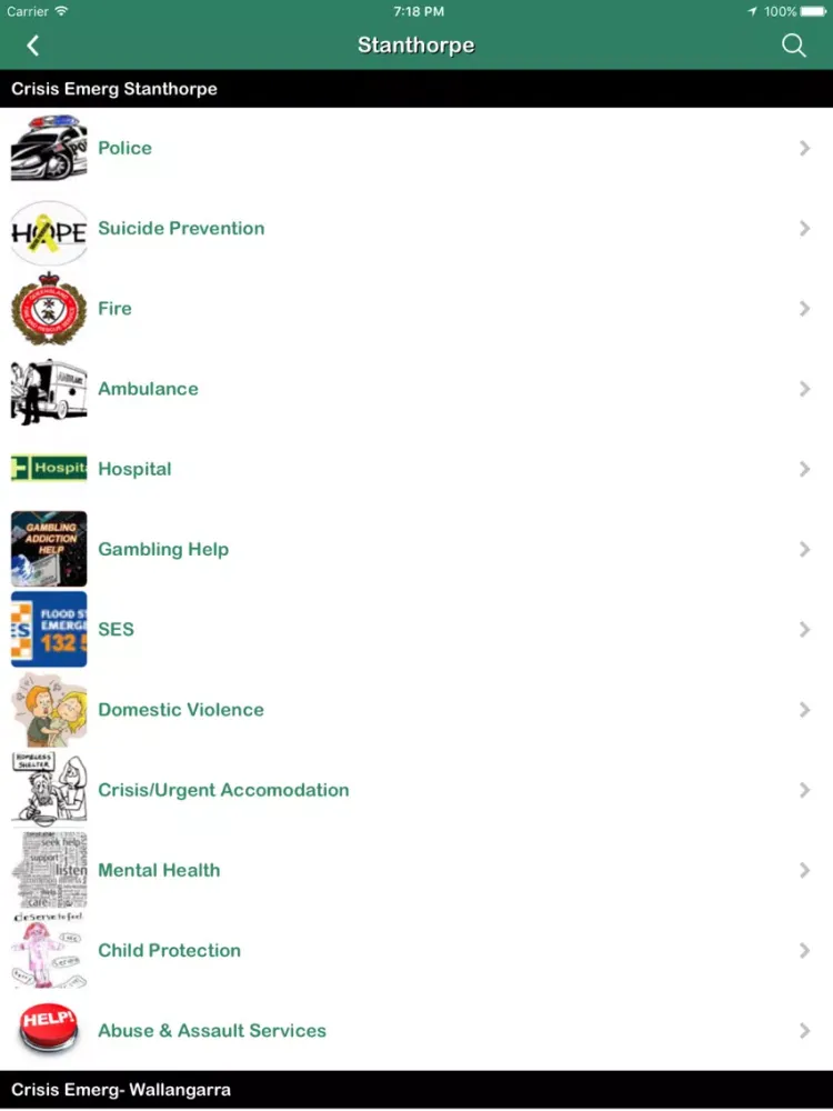 Crisis Help + iPad  Screenshots