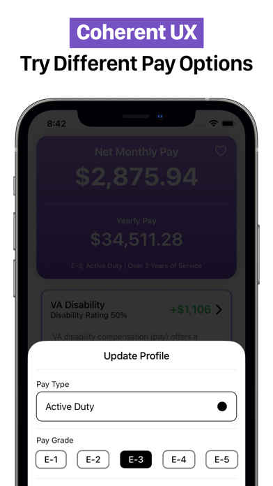 Military Retirement Calculator سکرین شاٹس