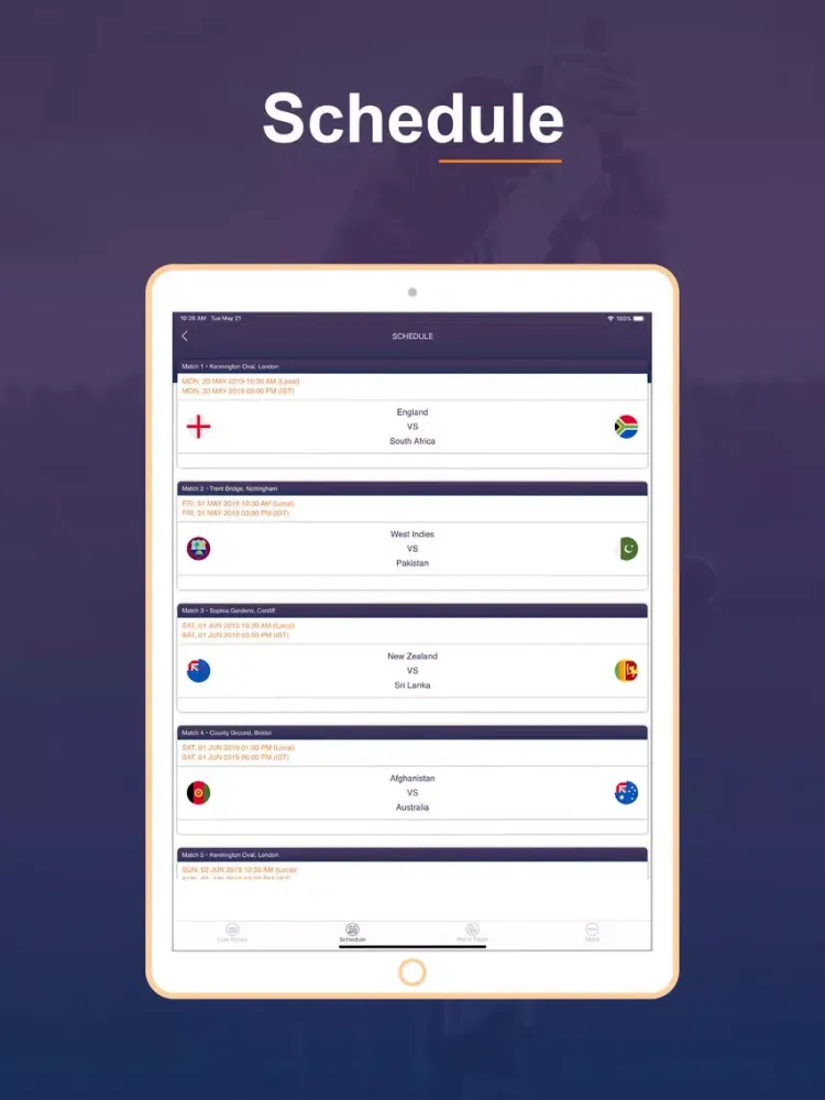 Скриншоты Cricket Live - Score iPad 