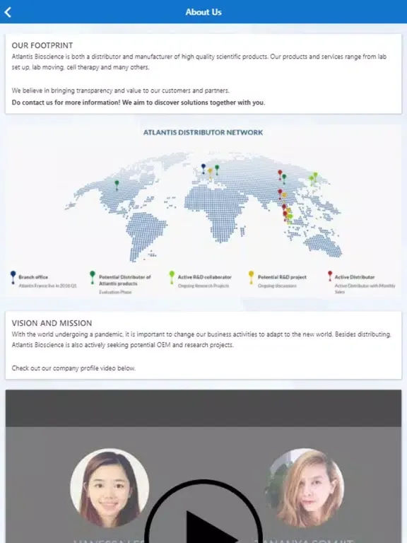 Atlantis Bioscience iPad Screenshots