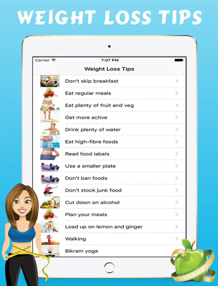 Weight Loss Tips - Diet Secrets, Yoga, Workouts iPad  스크린샷