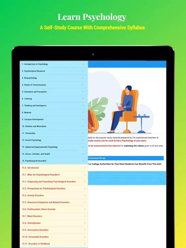 Learn Psychology - Study Help iPad 应用截图