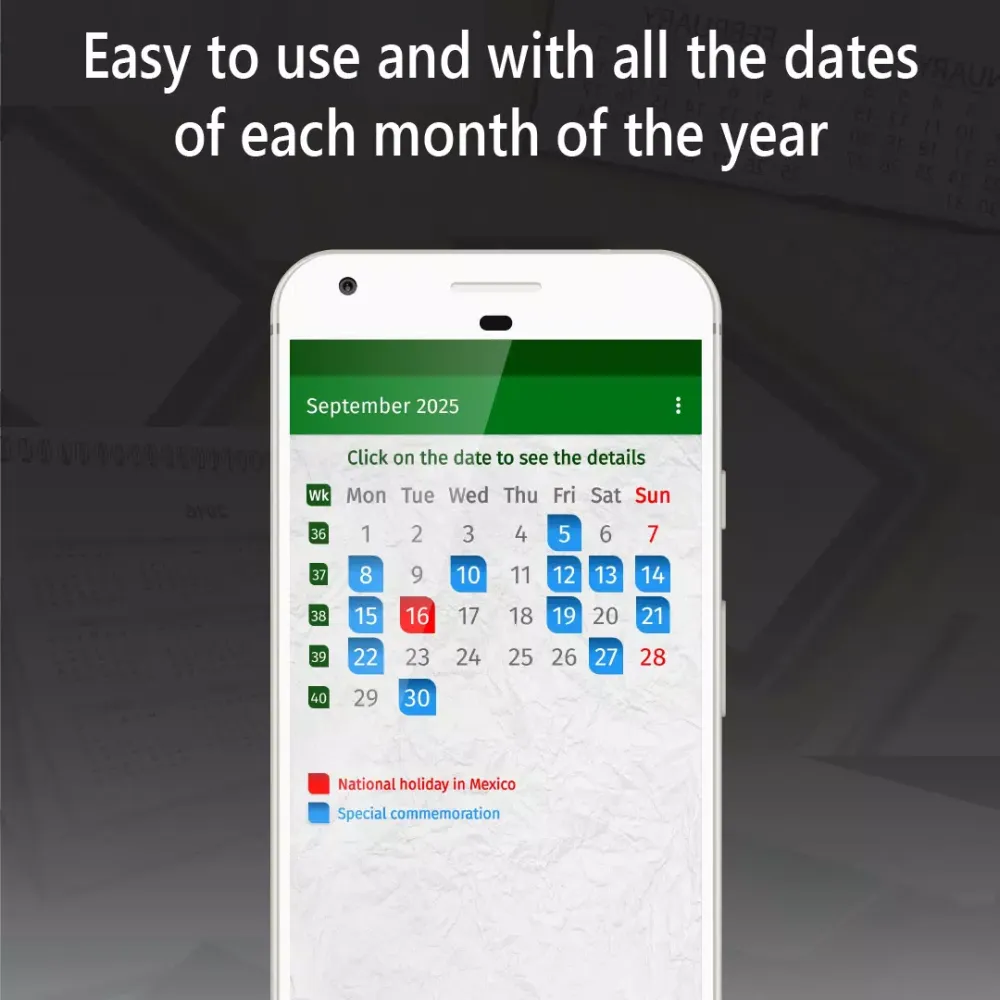 mexican calendar 2025 Screenshots