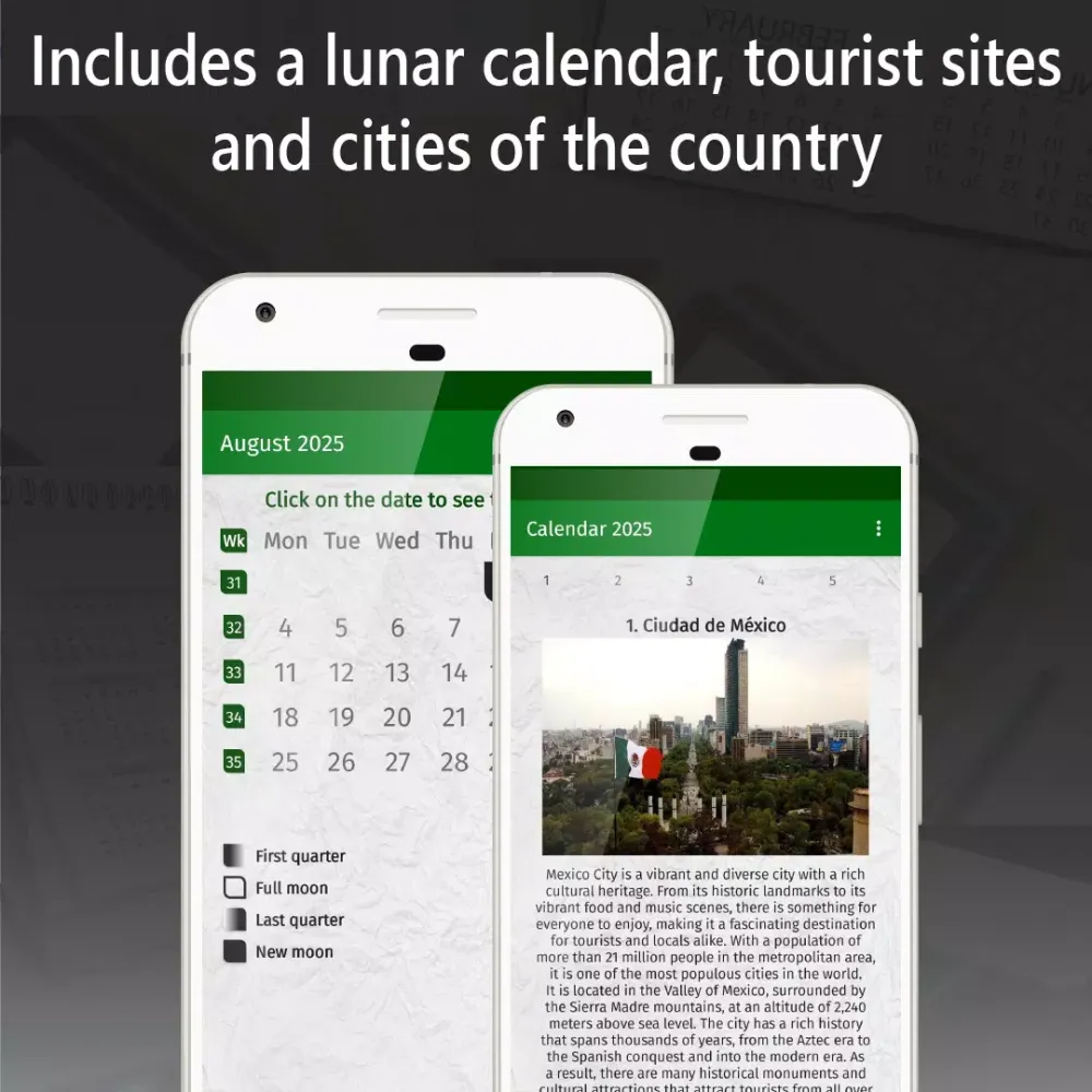 mexican calendar 2025 Screenshots