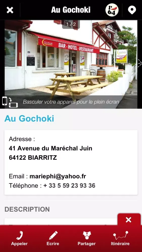Ảnh chụp màn hình của Mon64 guide des vacances en Béarn Pyrénées et Pays basque