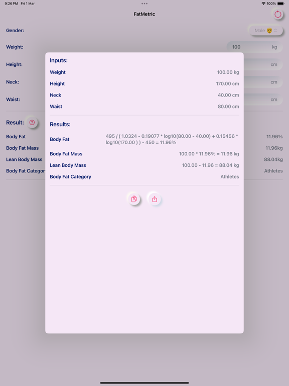 Capturas de pantalla de FatMetric: Body Fat Calculator iPad 