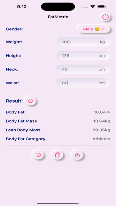Capturas de pantalla de FatMetric: Body Fat Calculator