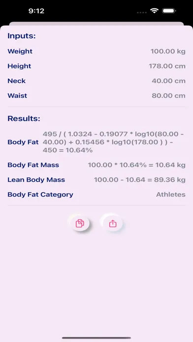 Capturas de tela do FatMetric: Body Fat Calculator