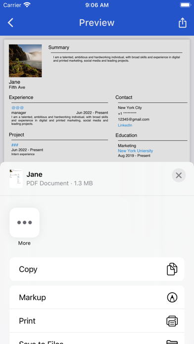 Simple Resume-CV Maker,Creator应用截图