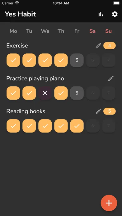 Yes Habit-habit tracker,goals سکرین شاٹس