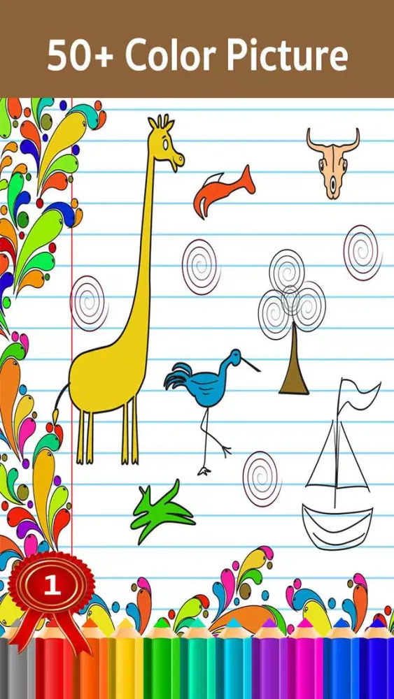 Animal Coloring Picture Book Pages for Kids and Preschool Toddler Game স্ক্রিনশট