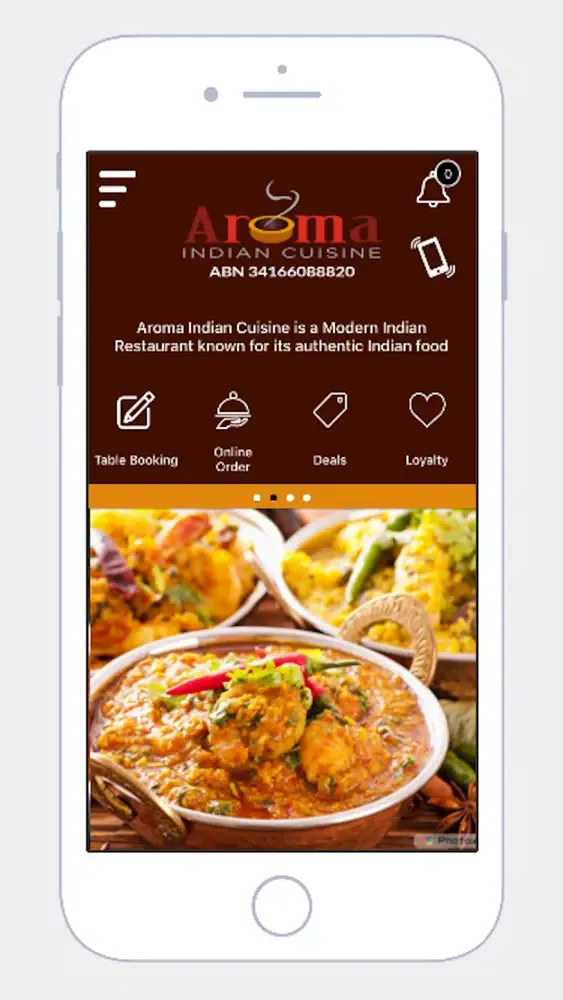 Tangkapan skrin Aroma Indian