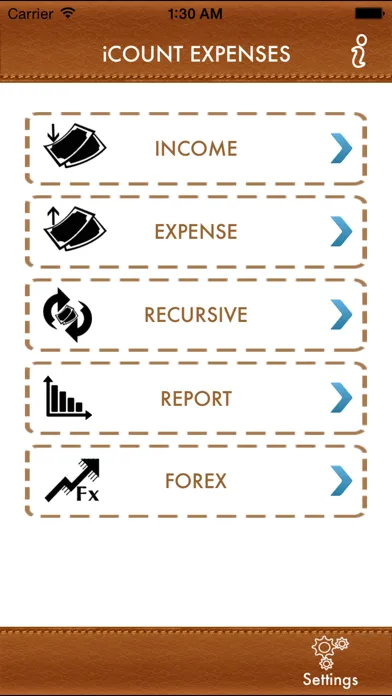 Tangkapan skrin iCount Expenses