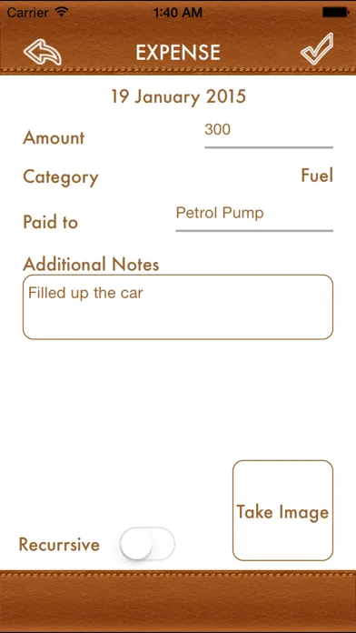 Tangkapan skrin iCount Expenses