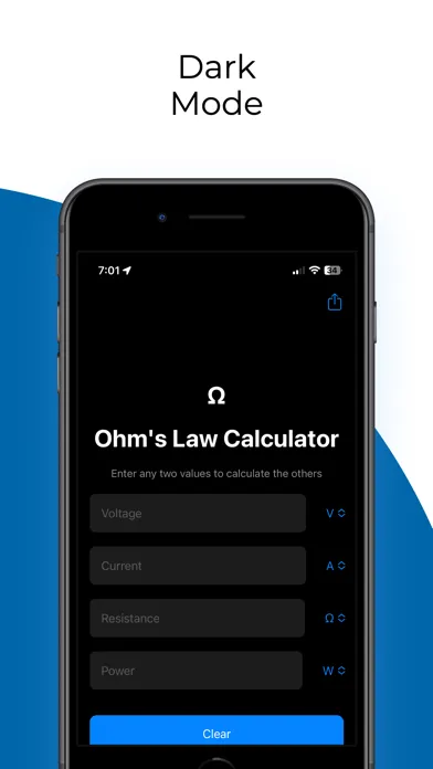 Tangkapan layar The Ohms Law Calculator