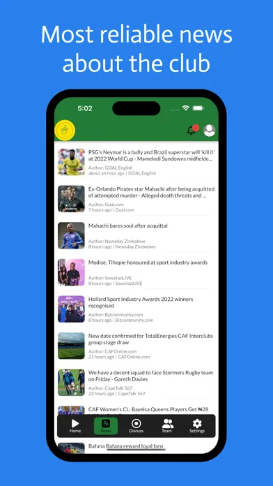 Capturas de tela do Sundowns Live: not official
