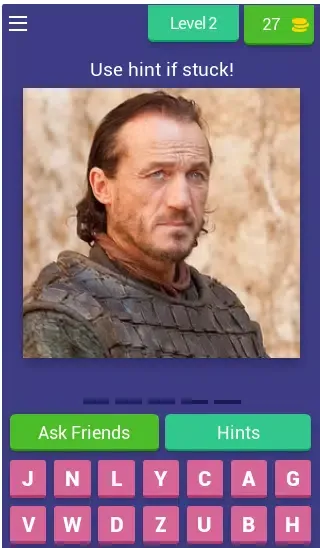Tangkapan skrin Game Of Thrones Challenge Quiz