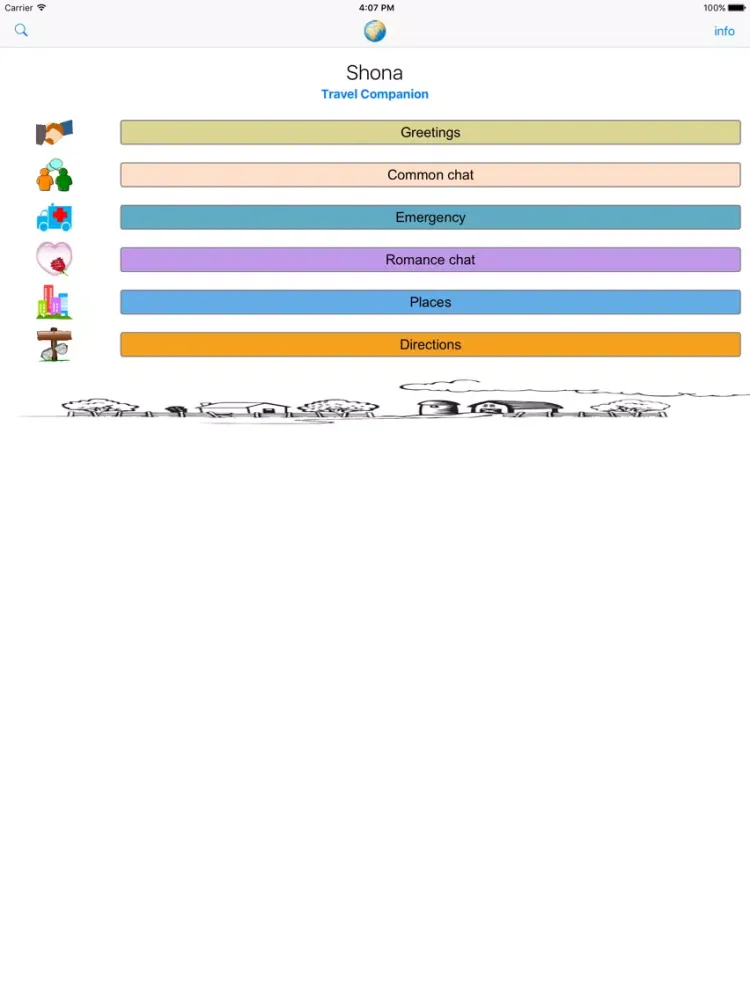 Shona Travel Companion iPad 应用截图