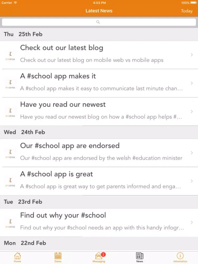 ACL School iPad  سکرین شاٹس