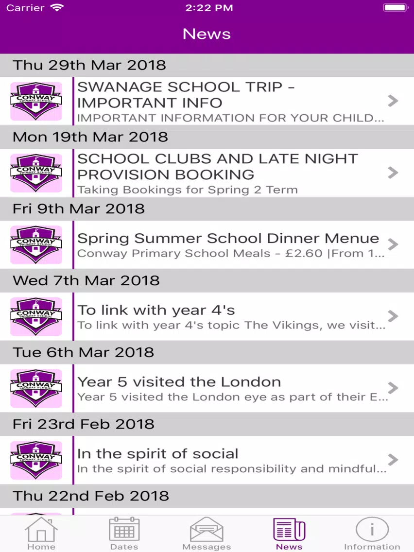 Conway Primary School iPad 应用截图
