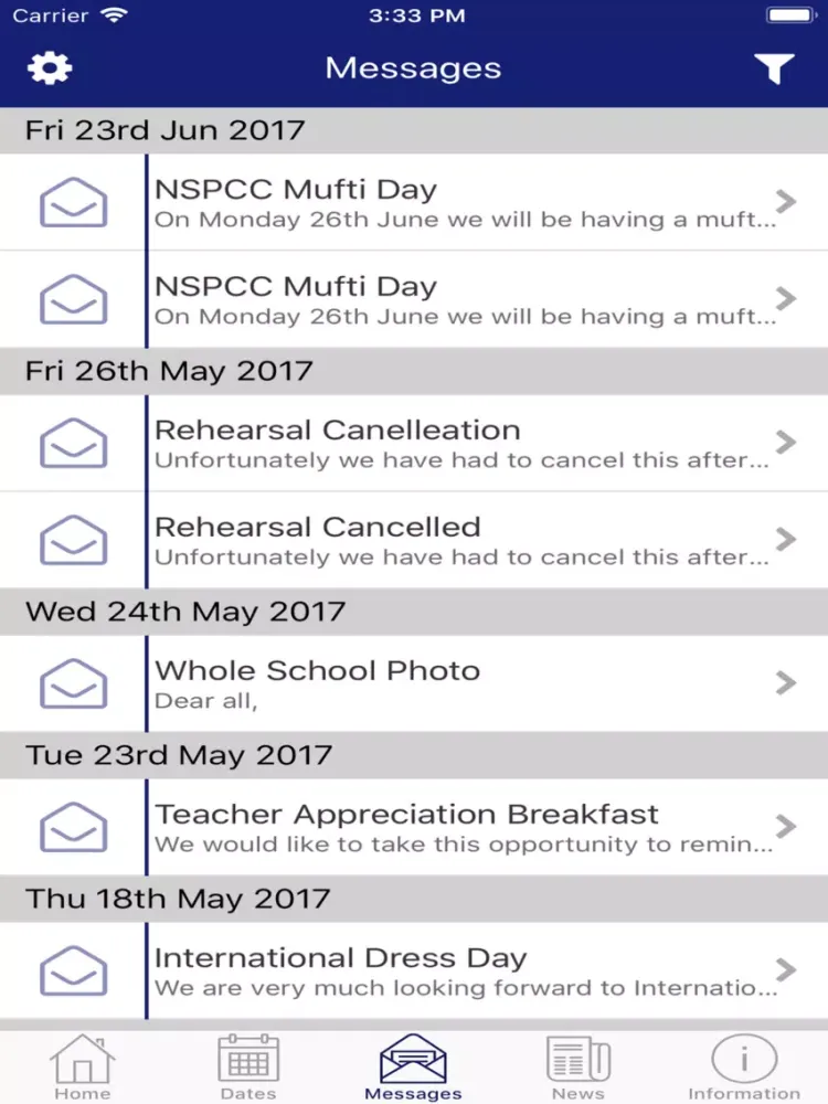 Ảnh chụp màn hình của Eaton Square School iPad 