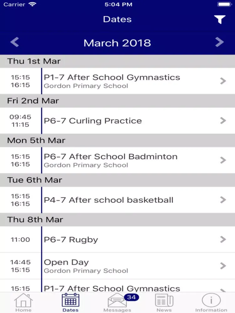 Gordon Primary School iPad  Ekran Görüntüleri