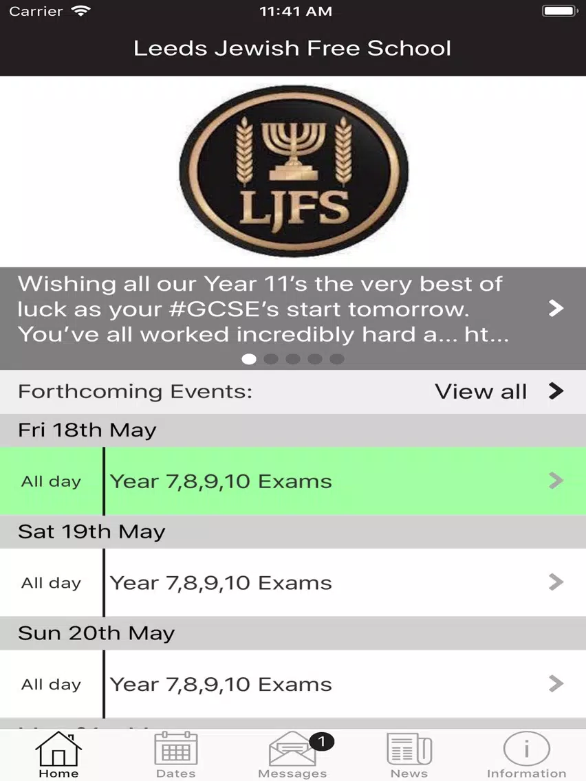 Leeds Jewish Free School iPad  スクリーンショット