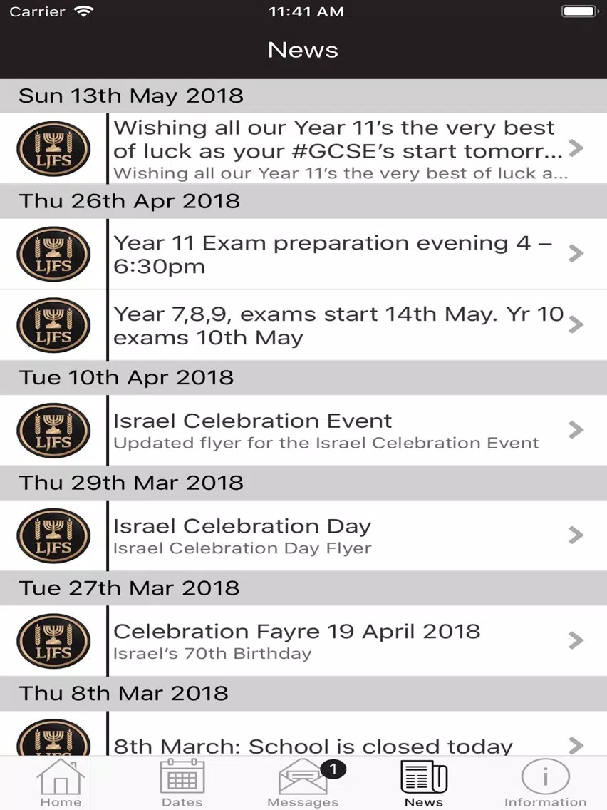 Leeds Jewish Free School iPad  スクリーンショット