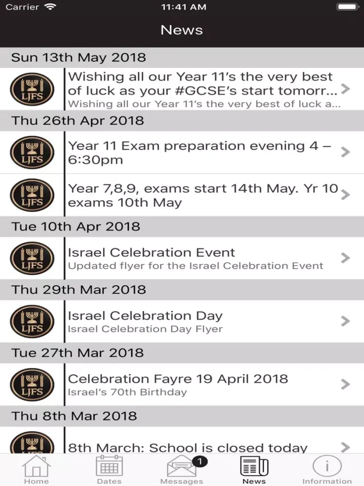 Leeds Jewish Free School iPad 应用截图