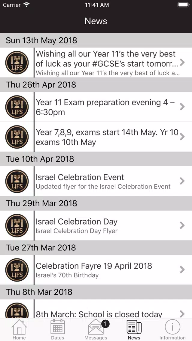 Leeds Jewish Free School スクリーンショット