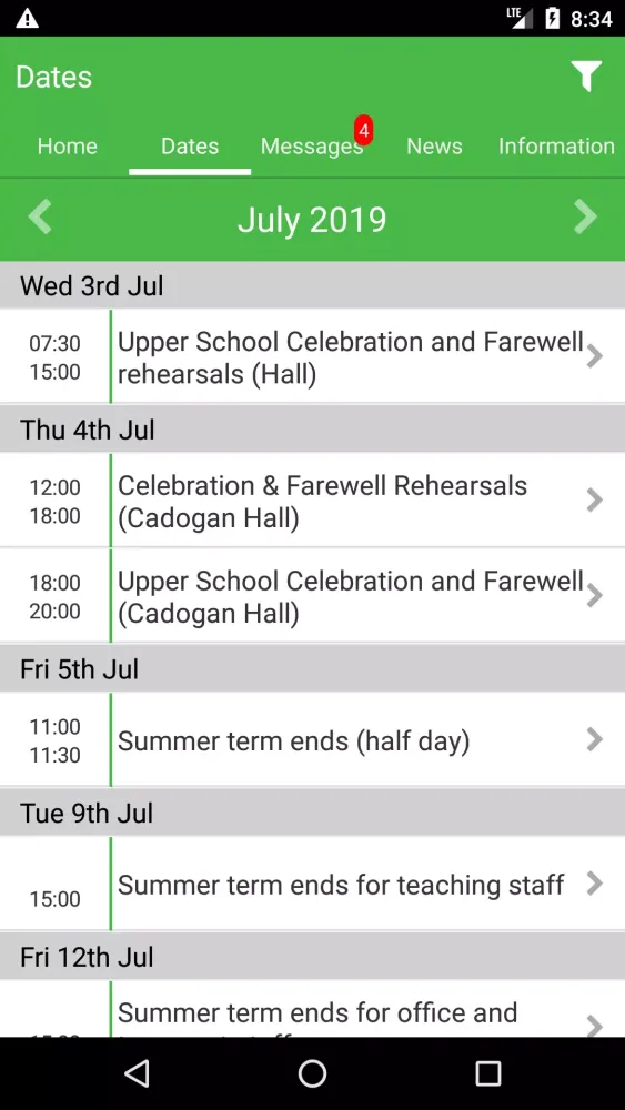 School App Screenshots
