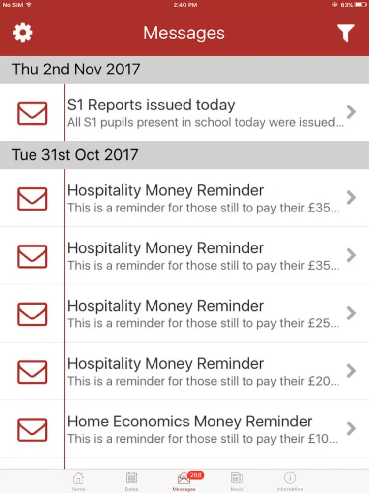 Tangkapan layar SSA iPad 