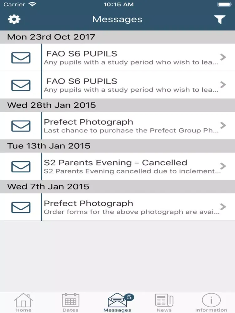 Stirling High School iPad  Screenshots