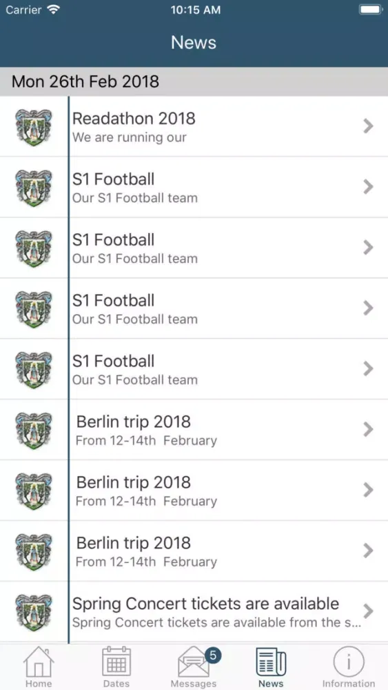 Stirling High School Screenshots