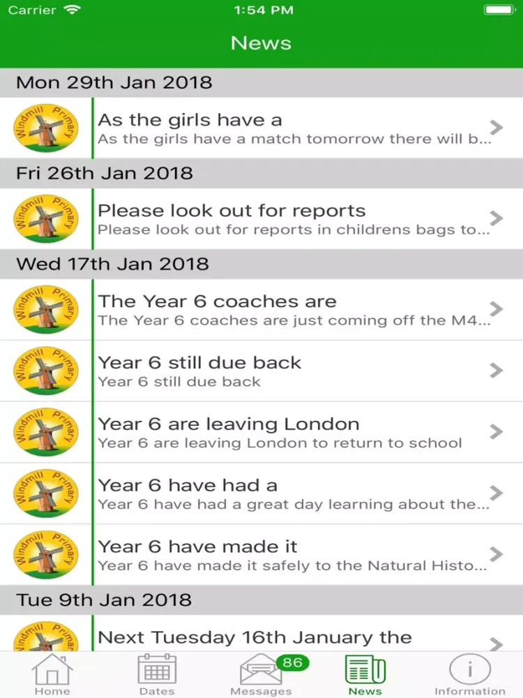 Windmill Primary Headington iPad  Screenshots