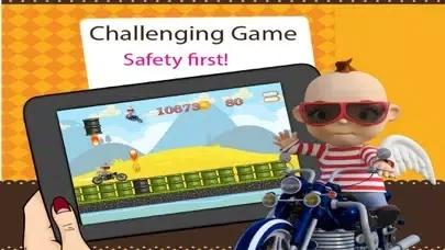 Angel Child Racing - Little chic cupid baby with motorbike Screenshots