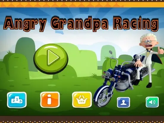 Ảnh chụp màn hình của Angry Grandpa Racing - Crazy Old Man with Motorbike iPad 