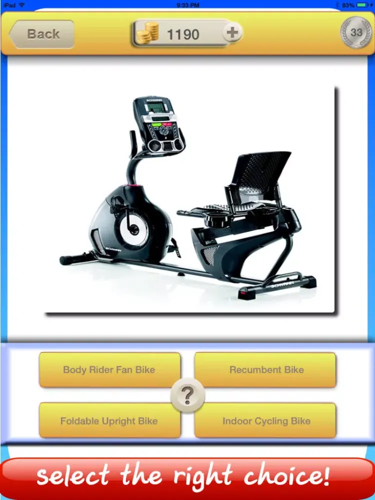 Exercising Fitness Tools Quiz iPad  स्क्रीनशॉट