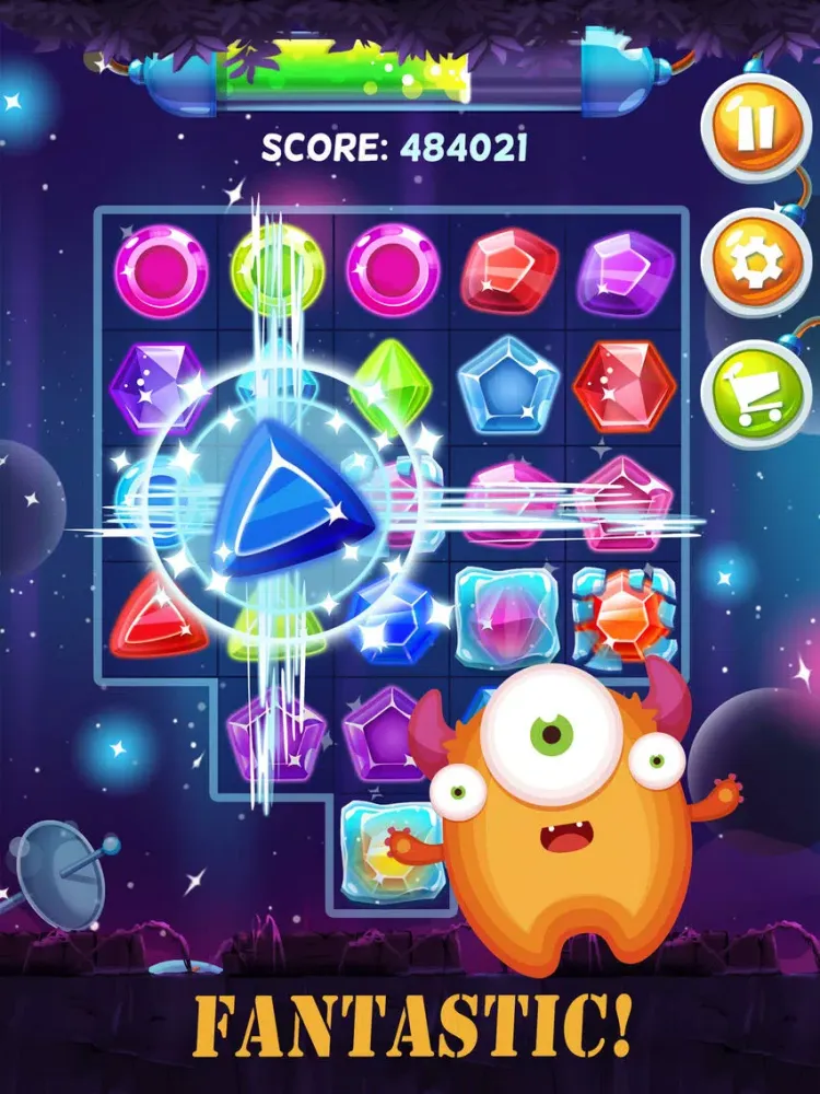 Jewel Galaxy : Best Gems match 3 puzzle iPad 應用截圖