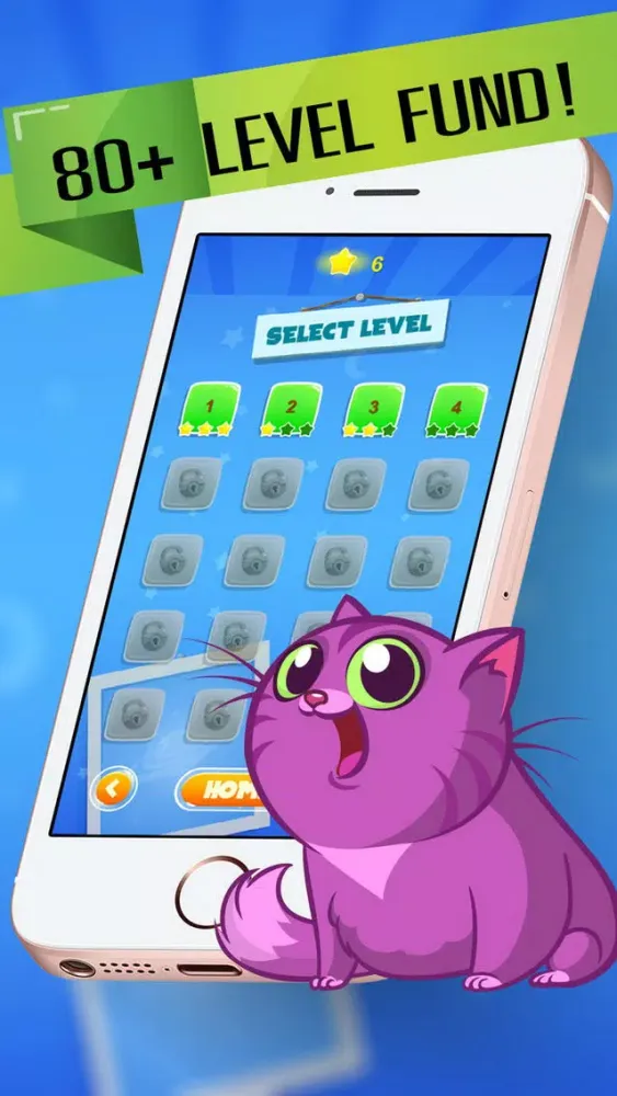 Kitty Care - Help cute Cat by cut Pizza on the rope and feed them स्क्रीनशॉट