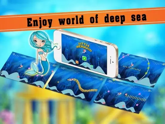 Little Mermaid Adventure Fun on deep sea world iPad  Screenshots