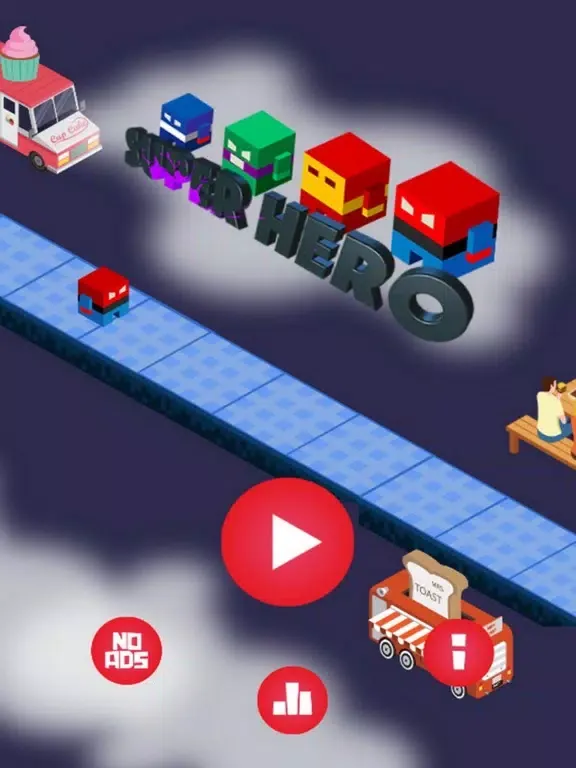 Super Hero Gang - The Superheroes run for eat yummy Sandwiches iPad 应用截图